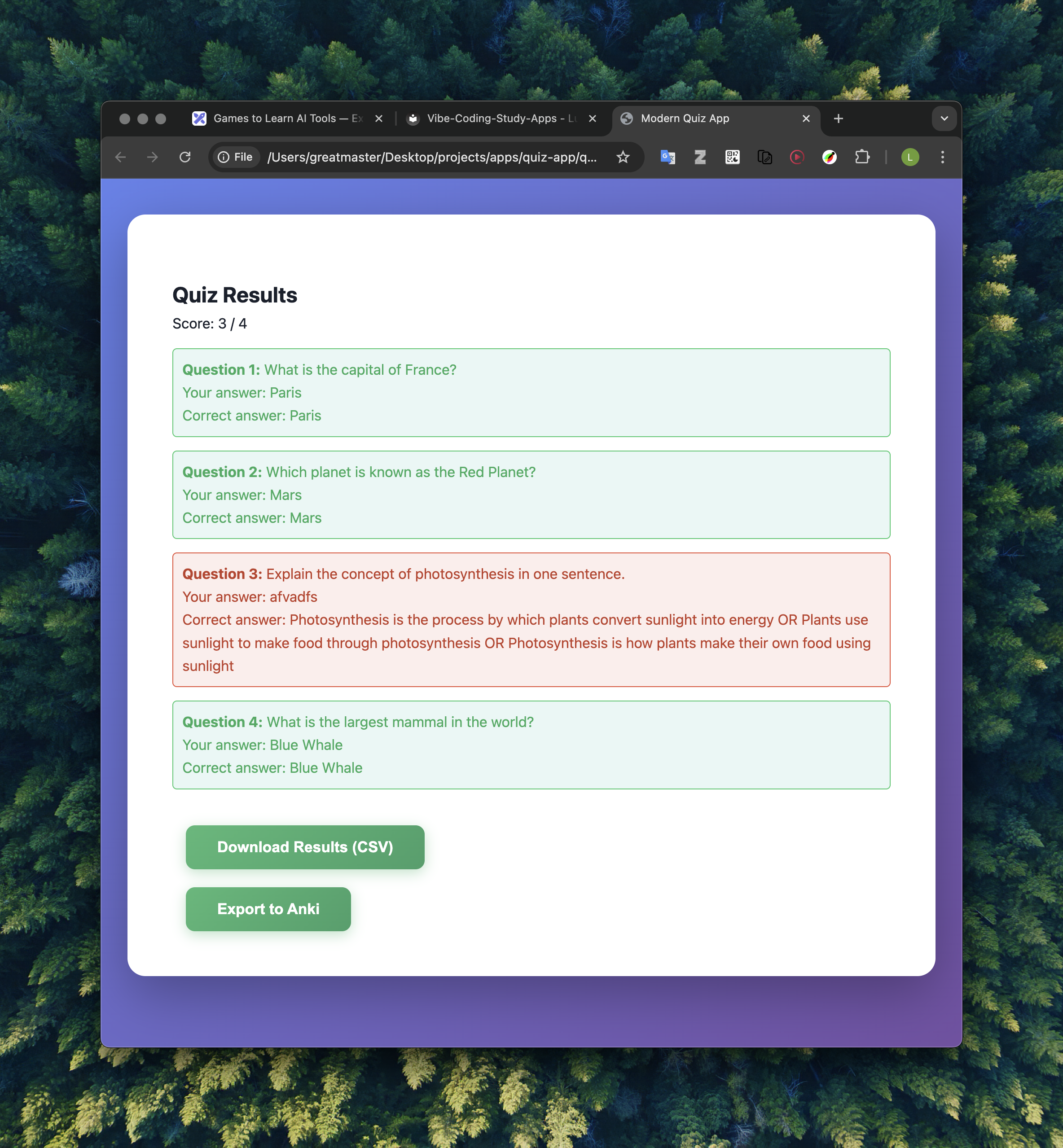 Quiz App Screenshot 3